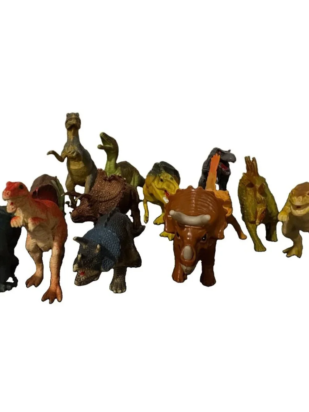 Mixed Lot of 13 Plastic Dinosaurs Toy Figures